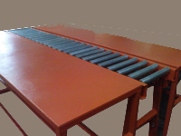 Inspection Table with Roller Conveyors