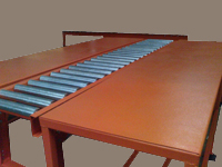 Inspection Table with Roller Conveyors